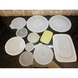 VTG Tupperware Replacement Lids Set Of 11 Mixed Sizes & Styles